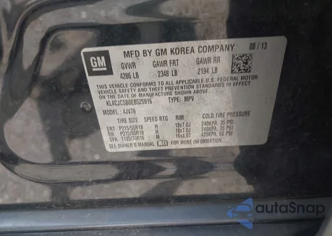 2014 Buick Encore Leather z USA, uszkodzony, nr VIN KL4CJCSB0EB525916